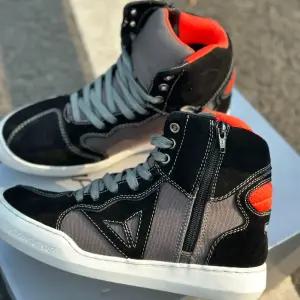 오토바이 숏 바이크 스니커즈 부츠 장화 지퍼 방수신발 슈즈 라이딩 39 레드