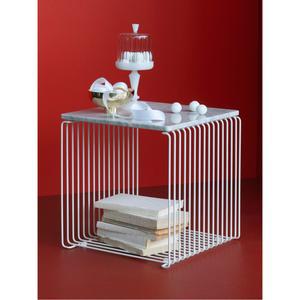 철제 미니 협탁 몬타나 소형 Bla 제품 데크 실버 25x25x25 수납장 커피 싱글