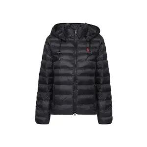 [폴로]랄프로렌 포니 자수 로고 후드 패딩자켓 블랙 153854032