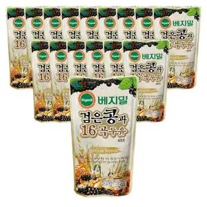 베지밀 검은콩과 16곡두유(파우치)190ml x45팩 정식품 (유통기한 26년 8월 10일)