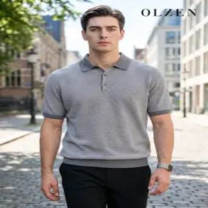 오가닉코튼 배색 카라 니트 (ZOE2ET1301)