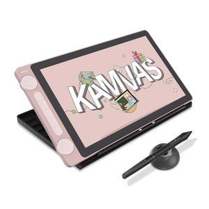 화면이 있는 HUION Kamvas 13 (3세대) 드로잉 태블릿, 13.3인치 풀 라미네이팅 아트 안티 스파크 캔버스 글래스 2.0, 99% sRGB, 펜테크 4.0, 16384 펜 압력, PC, Mac, Android, Pink용 듀얼 다이얼