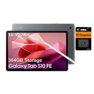 삼성 갤럭시 탭 S10 FE AI 안드로이드 태블릿(10.9인치 2K+ 90Hz 터치스크린, 8코어, 8GB RAM, 384GB 스토리지(128GB+256GB SD 카드), S펜, 긴 배터리 수명, 듀얼 카메라, 울트라 라이트, SM-X520