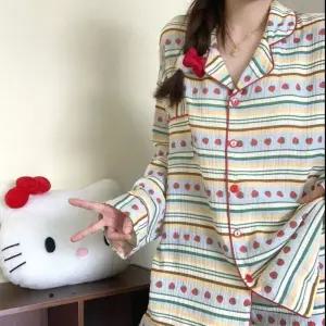 면 춘추 스트라이프 잠옷세트 파자마 커플 편안한 실내복 딸기 긴팔 세트 원픽3