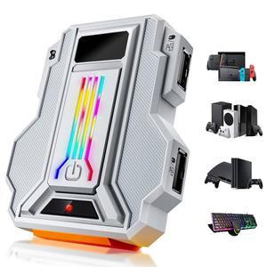 닌텐도 스위치 2 & 스위치용 키보드 마우스 어댑터 Xbox Series X /S One /360 PS3 /PS4 3.5mm 오디오 잭이 있는 콘솔 컨버터 RGB 라이트 지원 앱 커스텀 매핑 / 감도 /Macro