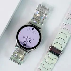 갤럭시워치 밴드 오로라 투명 갤럭시워치6클래식 갤럭시워치 스트랩 갤럭시워치5프로 블럭 메탈 20mm 블록