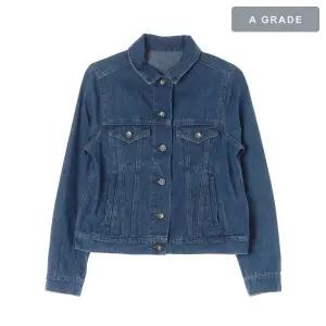 WGA 아카이브 인디고 로우 텍스처 빈티지 데님 자켓 JACKET 여성 S
