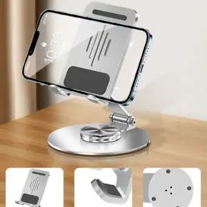 휴대폰거치대 접이식 알루미늄 스마트폰 탁상용 휴대폰거치대 받침대 책상 핸드폰거치대 360도 핸드폰