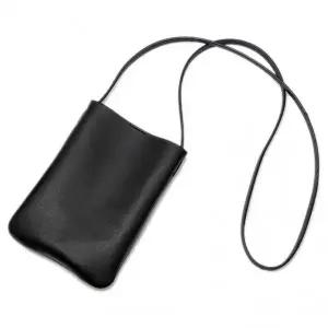 미니 핸드폰가방 블랙 가죽 크로스백 소가죽