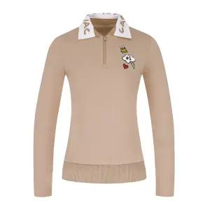 까스텔바작 본사 여성 빅카라 반집업 티셔츠_BGCWTS703BE_ 1091115