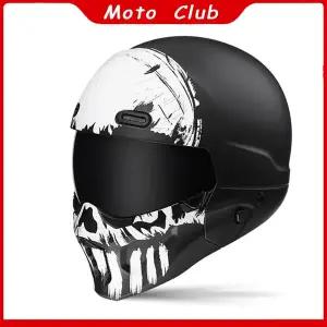 바이크 오토바이 반모헬맷 하프 오픈 페이스 패션 헬멧 레트로 복고풍 엔틱 Cascos 모토 기관차 성격 다 조