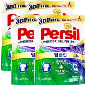 퍼실 딥클린 플러스 라벤더젤 드럼용 리필 1.8L 4개