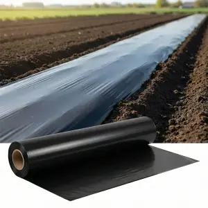 고밀도 흑색 멀칭비닐 0.02mm (150cm x 200m) 잡초방지 농사필름