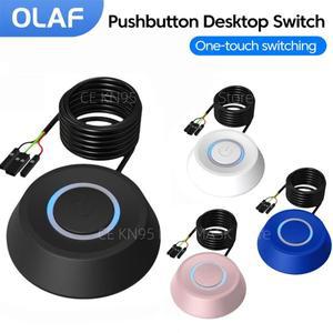 푸시버튼 컴퓨터 탁상 전원 스위치 PC 버튼 LED 조명 마더보드 외장 시작 켜기/끄기 연장 케이블