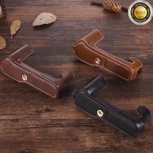 가죽 카메라 하프 케이스 커버 후지필름 XF10 XT2 XA5 T 하단 가방