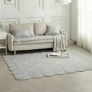 [애끌리아] 통워싱 자수 퀼팅 카페트 1장(특대형)