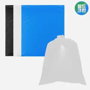 월드크린 20L 평판 비닐봉투 100장 재활용 분리수거 봉지 큰 대용량 쓰레기 휴지통