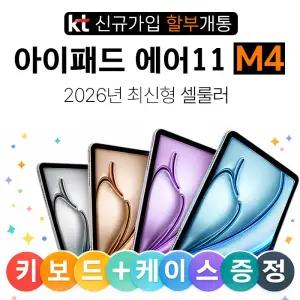 아이패드에어11 M4 256GB 블루 신규가입 분할 결제 개통 태블릿 케이스 키보드 제공