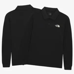 [매장판] 노스페이스 티셔츠 남성 등산 폴로 쿨맥스 프라임 긴팔티 블랙 NT7QS00A