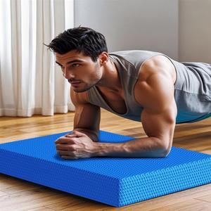 두꺼운운동매트 헬스장 홈트 사각 요가 부상방지 매트 헬스 30x20x5cm 스 블루 소형