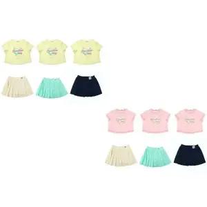 [NS홈쇼핑]베네통키즈 러블리체커보드티셔츠 치마레깅스(6컬러) QATS16631/QALG05531PY..