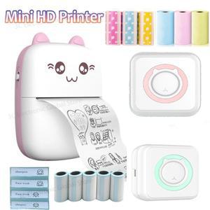 휴대용 미니 열전사 프린터 사진 접착 라벨 안드로이드/iOS용 무잉크 블루투스 포켓 미니프린트