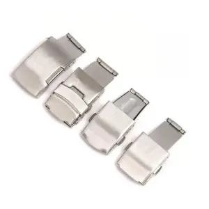 1PCS 실버 시계 액세서리 스틸 스트랩 스테인레스 버클 더블/싱글/안전
