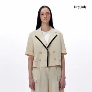 [쥬시쥬디]J라인배색반팔자켓 JYJK320F