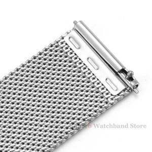 밀라노 스트랩 유니버설 팔찌 퀵 릴리스 18mm 20mm 22mm 12mm 14mm 16mm 17mm 19mm 21mm 24mm 0.6mesh 스테