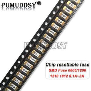 20개/몫 0805 1206 1812 0.1A 1A 2A 3A SMD 재설정 가능 퓨즈 자체 복구 PPTC HJXRHGAL