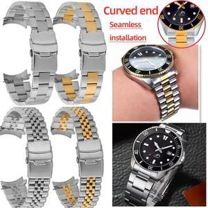 카시오 Duro MDV-107-1A MDV-106 Marlin 남성용 다이빙 금속 곡선 엔드 시계 밴드 교체 팔찌 용 22mm 스테