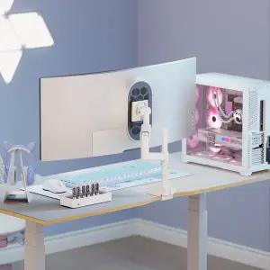 엔산마운트 UHML-15P 울트라 초고중량 스프링 싱글 모니터암 모니터거치대 블랙 화이트