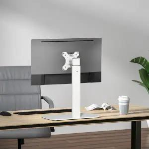 엔산마운트 MA-10T 화이트 블랙 싱글 모니터암 32인치 모니터 거치대 데스크 스탠드