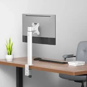 엔산마운트 MA-10C 화이트 블랙 싱글 모니터암 32인치 모니터 거치대 데스크 스탠드 클램프