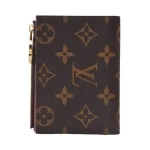 [중고명품] 브라운  핑크 PVC 모노그램 리사 여성 반지갑 M25692