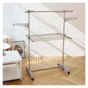 접이식건조대 매직 이동접이식 스텐 건조대 4단 이동식 빨래