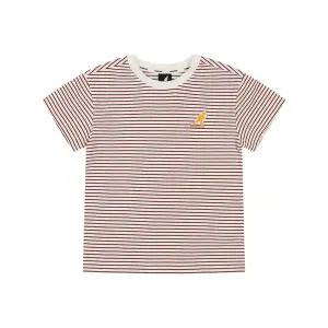 [캉골키즈](마산점)로고 포인트 숏 슬리브 스트라이프 티셔츠 SB 0232 브라운 (ASBCRT02320BR)