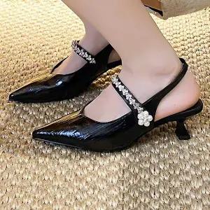 [하프클럽/더힐]더힐슈즈 에나멜 메리제인 여성여자 구두 정장화 펌프스 힐