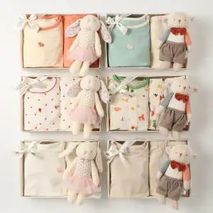 [롯데백화점]에뜨와 6종1택)여름신상내의&애착딸랑이set 07T357/출산,신생아,쌍둥이,말띠