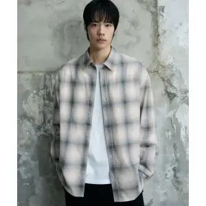 매장정품 DRAW FIT 드로우핏 마렌 크롭 체크 셔츠 [GREYISH BEIGE] DFSH6109GBE 1364047