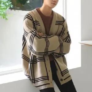패턴 데일리 루즈핏 카디건 남성 카디건 캐쥬얼 가디건 체크 아우터