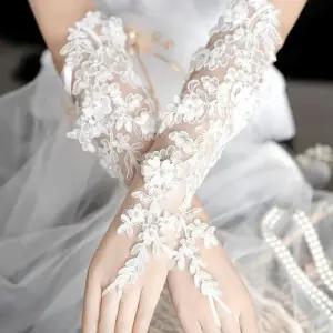 여성 레이스 웨딩 장갑 사진 촬영 긴장갑 파티 행사 무대장갑 웨딩촬영