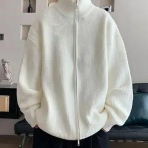 지퍼 집업 남성 겉옷 카디건 하이넥 니트 가디건 간절기 아우터