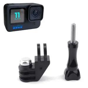 [셀러에이드]고프로 11 블랙 호환 액션캠 각도 ㄱ자 90도 엘보 헬멧 마운트 거치대