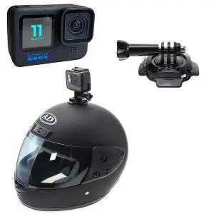 [셀러에이드]고프로 11 블랙 호환 액션캠 360도 회전 헬멧 마운트 블랙박스
