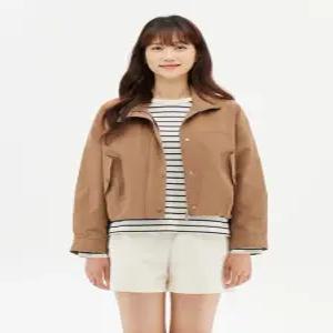 topten 여성) 하이넥 오버핏 블루종 점퍼MSE4JP2001