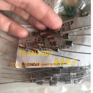 유리 퓨즈 리드 배치당 10개 T6.3Al250V 5x20mm 0.2X 0.78 인치