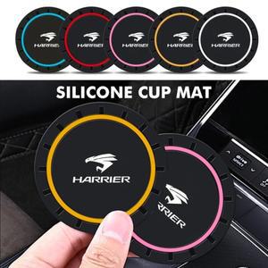 Toyota Harrier 80 30 60 XU30 Venza 2020 용 2pcs 자동차 미끄럼 방지 패드 코스터 실리콘 워터 컵 홀더