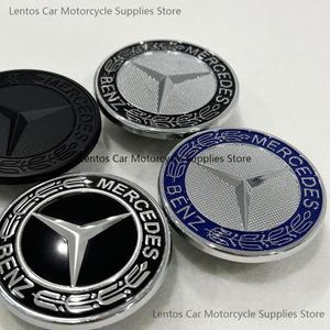 2개/세트 3D ABS 56mm 후드 프론트 보닛 자동차 배지 엠블럼 벤츠 호환 C클래스 W204 W212용 액세서리