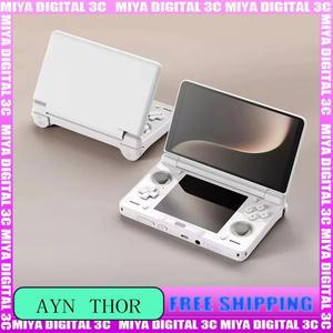 AYN Thor 듀얼 스크린 플립 휴대용 게임 콘솔 6인치 OLED 120Hz 1080x1920 화면 SD 8세대 2세대 버전 16GB+
